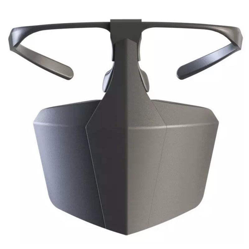 Protective Face Shield with Earmuffs and Eyeglass Holder Black Plastic Nose and Mouth Protector Face Shield