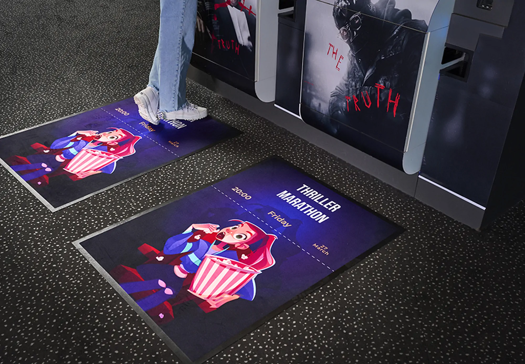 Mata podłogowa Promo Star - promocyjny dywanik wykładzina z logo do zastosowań wewnętrznych