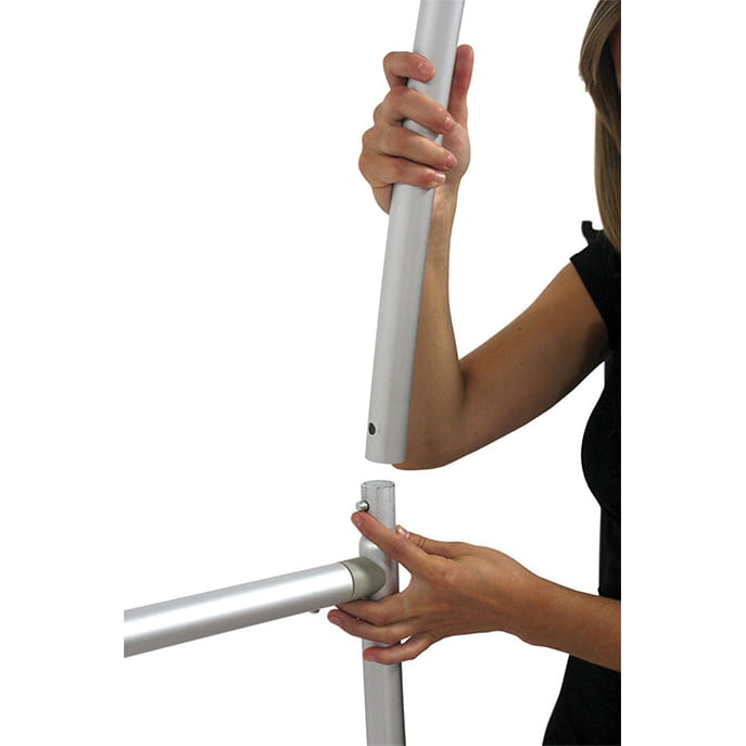 Curved Fabric Banner Stand - Vertical 6,1 x 2,3 m with double-sided printout