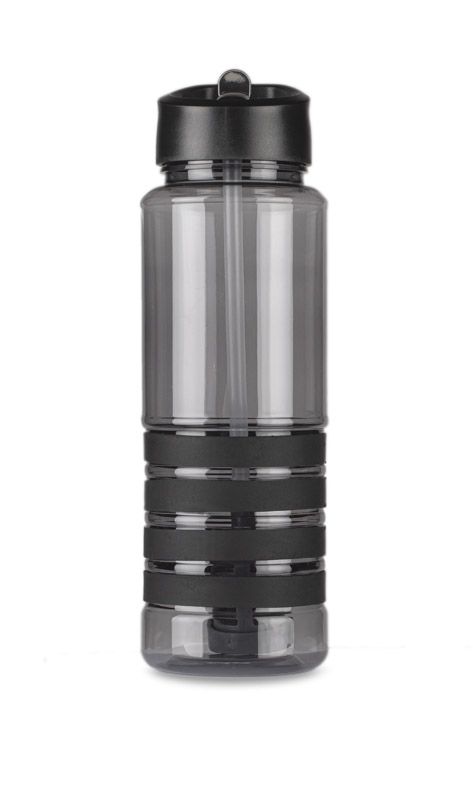 Bidon z filtrem węglowym KIVI 700 ml czarny z logo