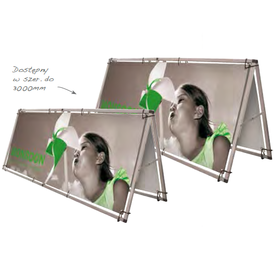 2500mm Monsoon banner frame with double-sided printing