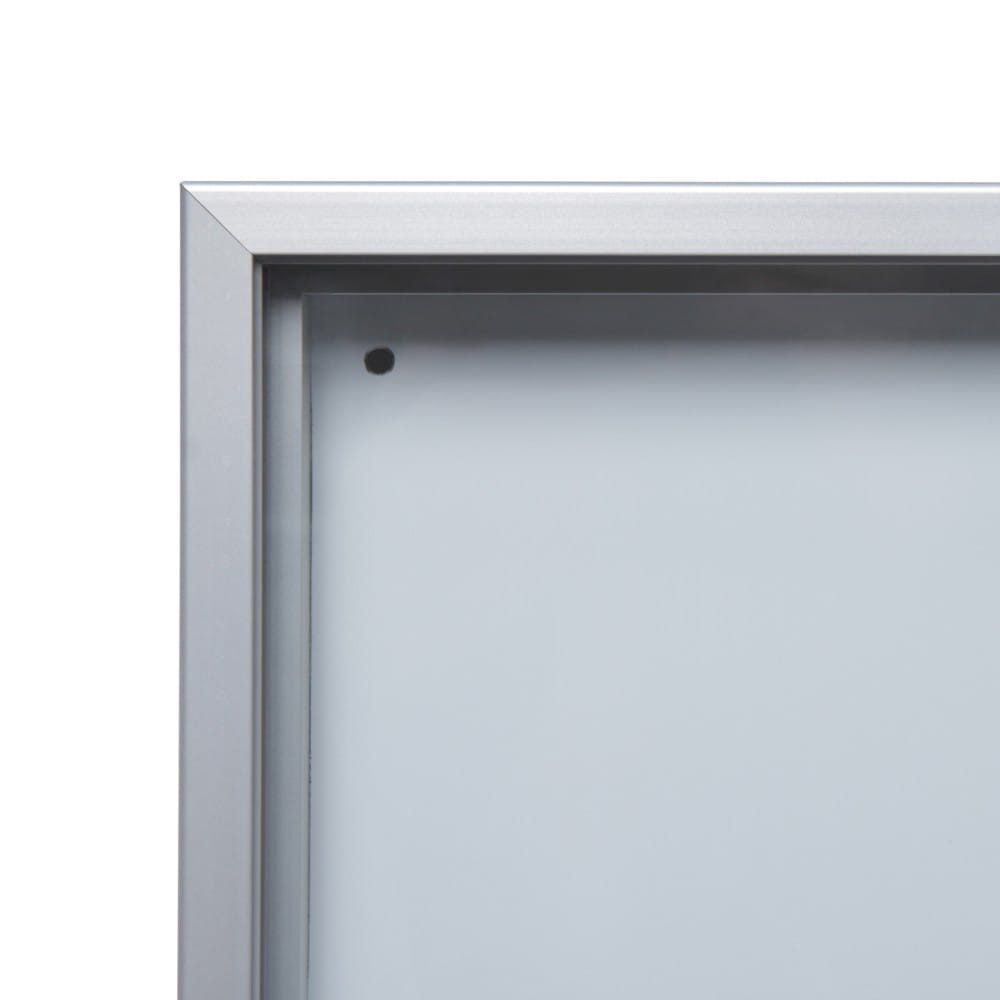 SLIM 6xA4 Magnetic Display Case 66x61 cm with Sliding Doors, Locked with a Key for Internal Use, Internal Display, Advertising Display, Information Display, Notice Board, Information Board