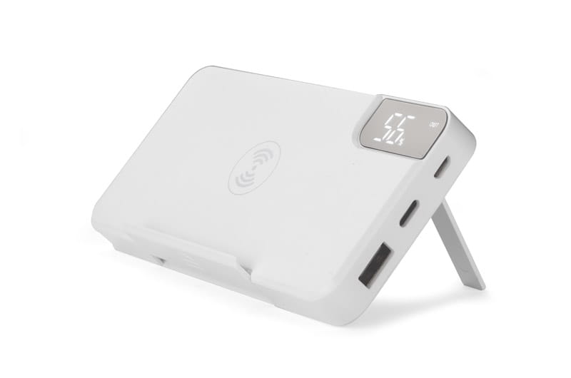 Power bank STAND 10000 mAh biały z logo