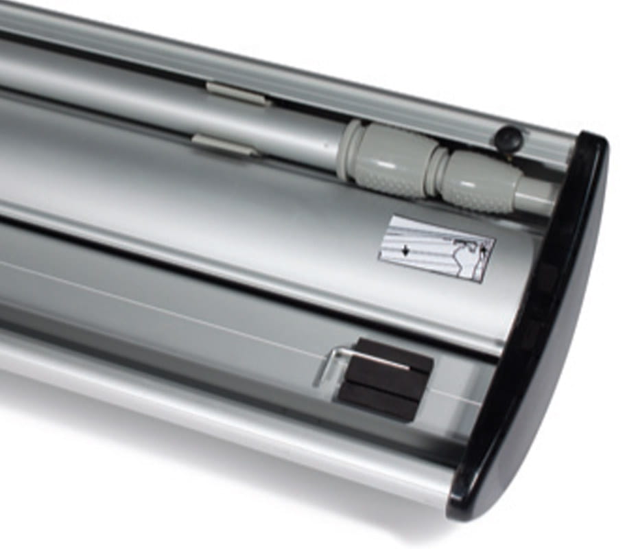 Case - Barracuda Roll-up  200 x 200 cm roll-up advertising stand with a print