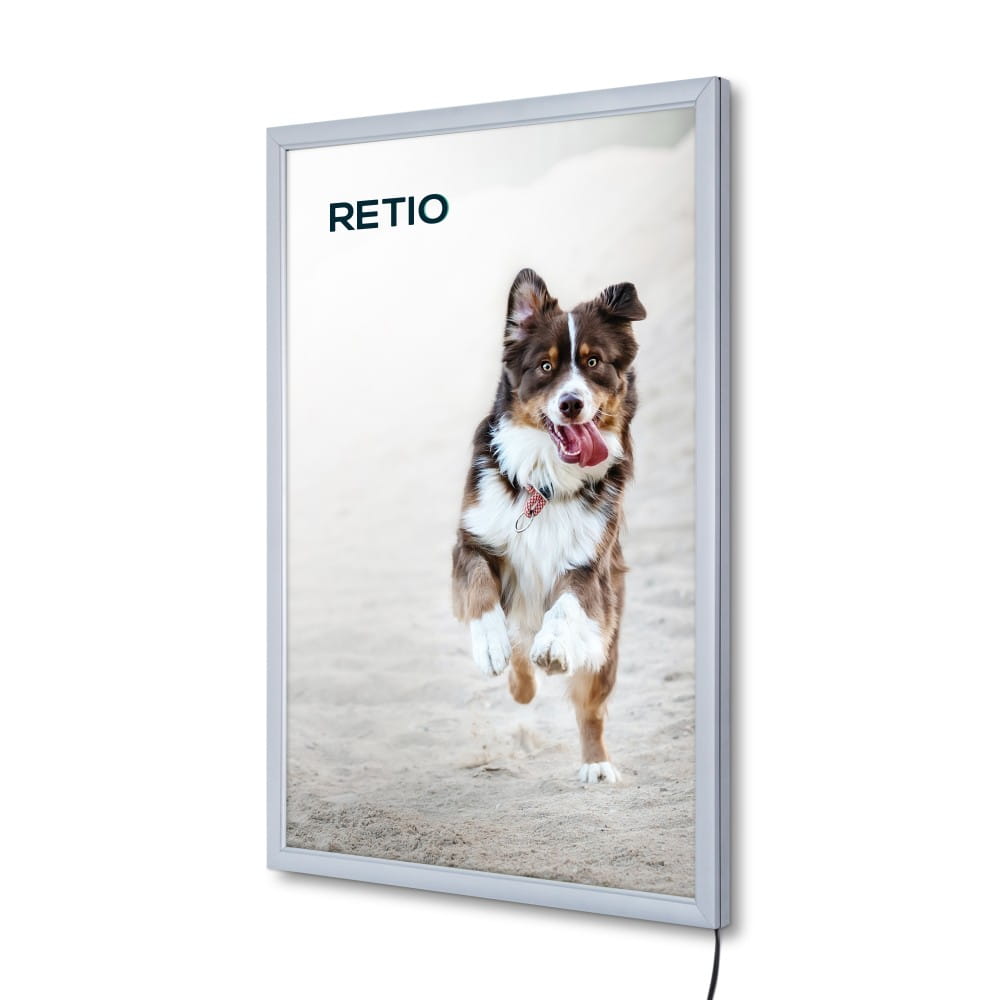 PLED Economy LED Illuminated Frame A2 (42,0 x 59,4 cm) Frame for Poster Photos Picture Snap Lighted Poster Frame High Quality