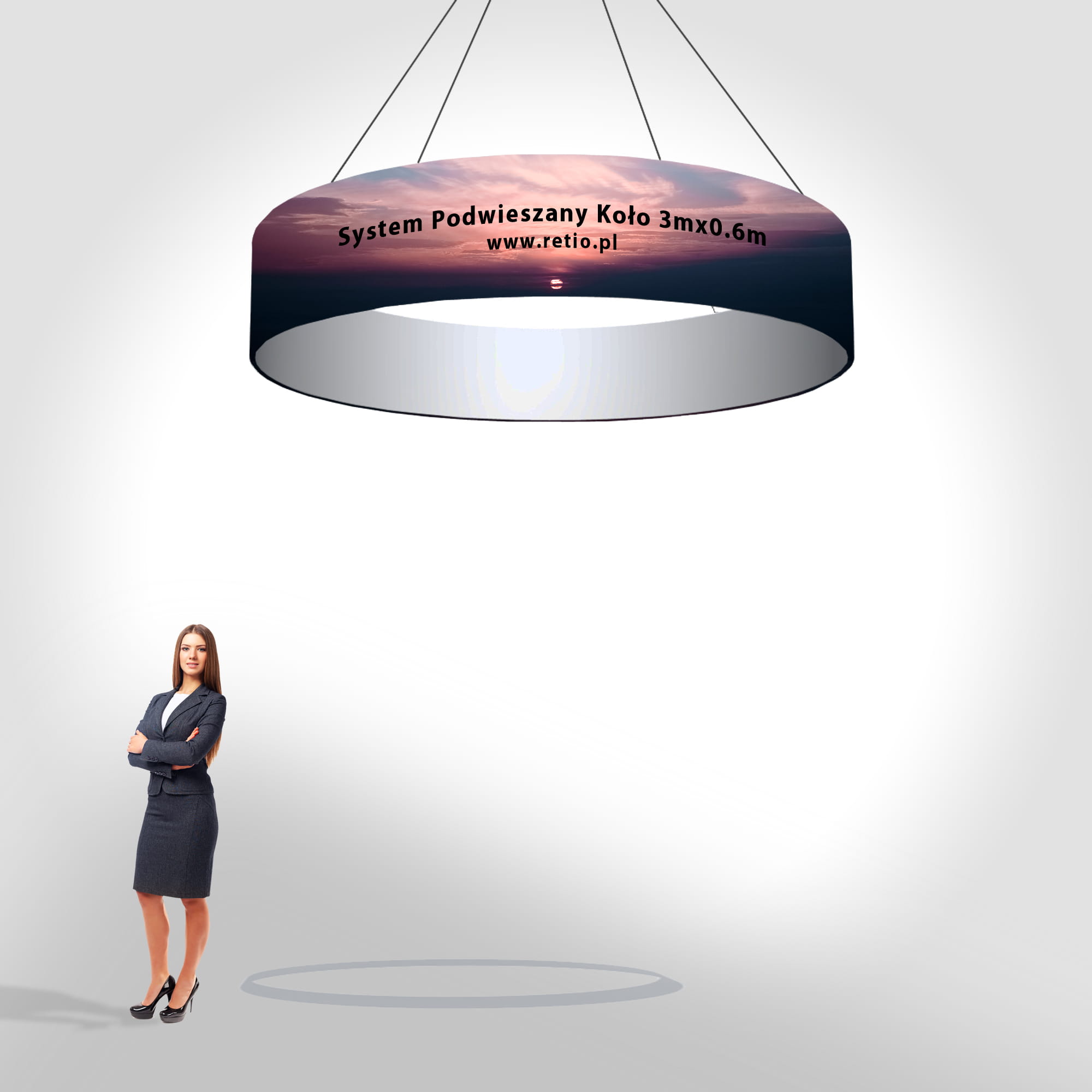 Oval Fabric Hanging Banner