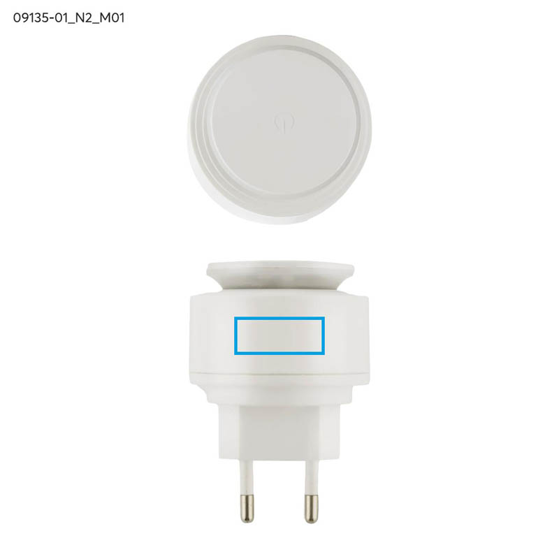 Ładowarka sieciowa USB z lampką nocną NOTTO biały