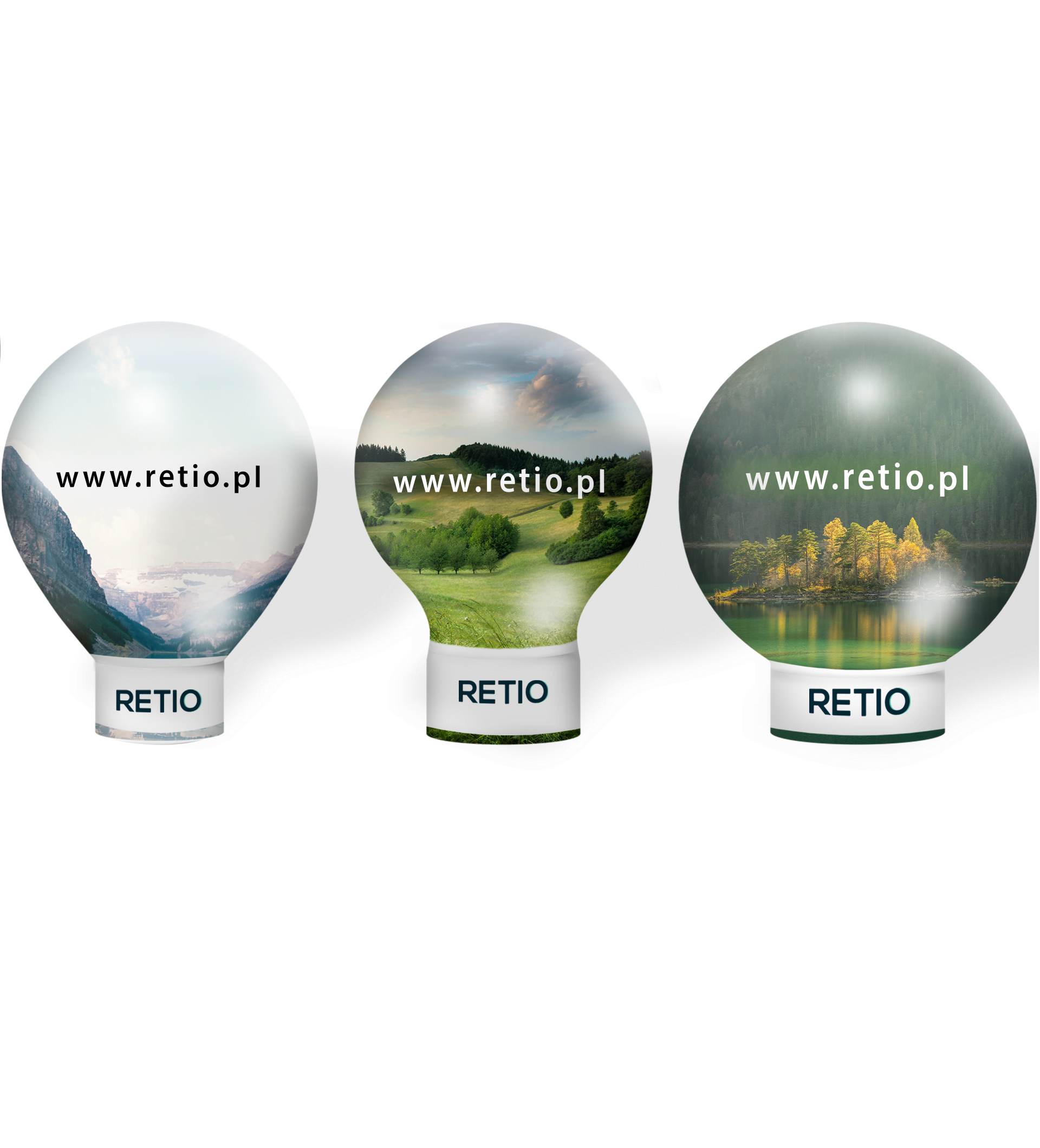 Balony reklamowe pneumatyczne 6m z nadrukiem indywidualnym - Standard, Standard z szyjką oraz Kula - Różne modele