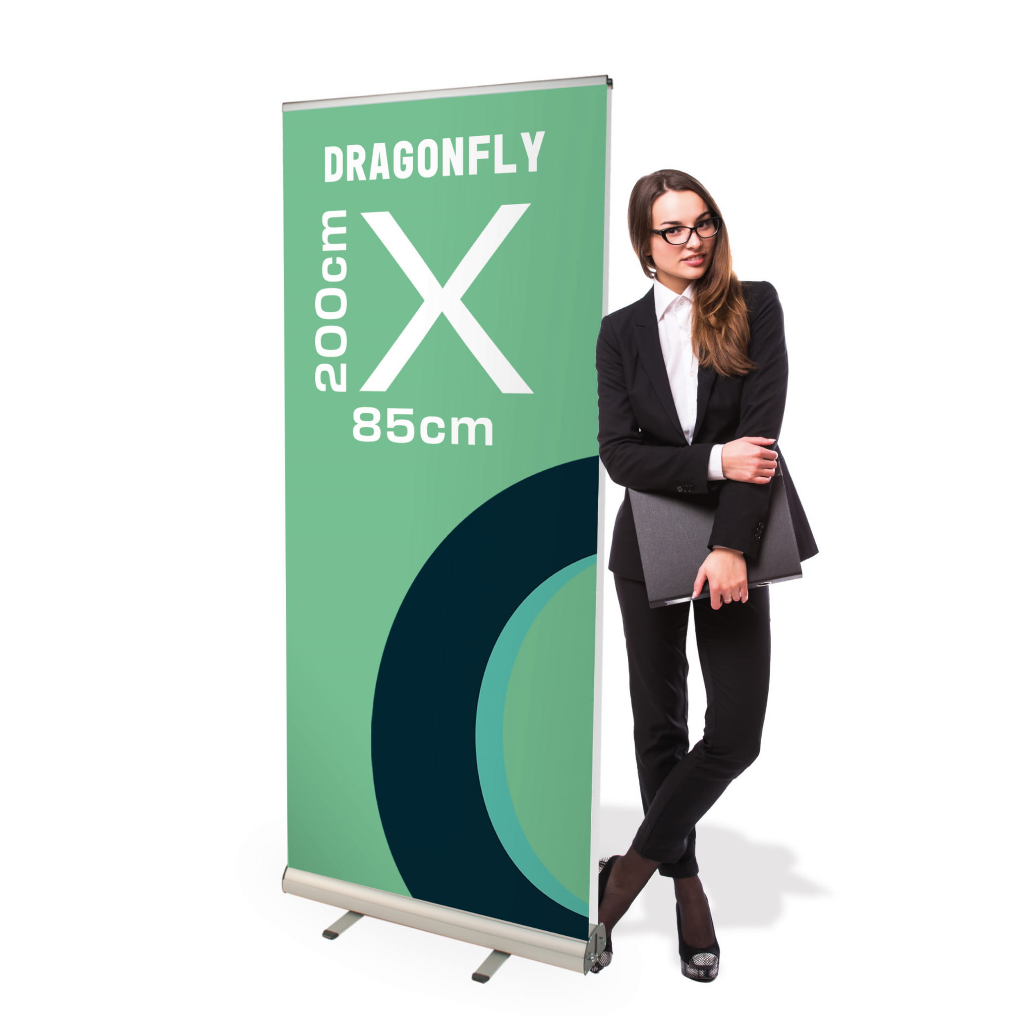 Rollup dwustronny Dragonfly 85 x 200 cm stojak reklamowy rozwijany z opcją wydruku