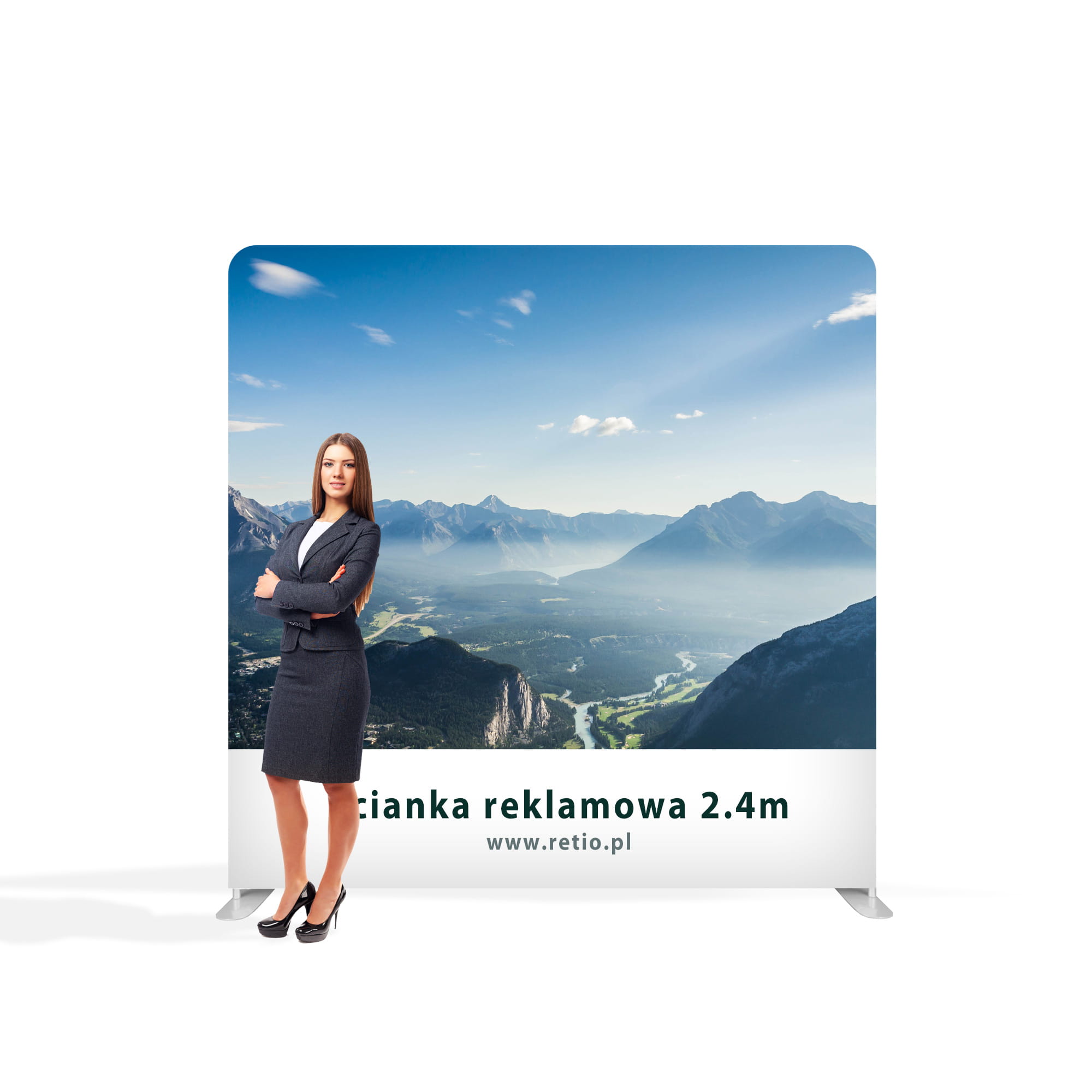 Straight Fabric Banner Stand - 240 x 240 cm