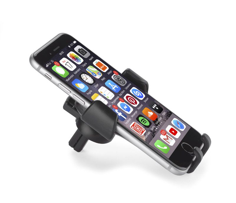 Uchwyt samochodowy do telefonu CUERO czarny z logo