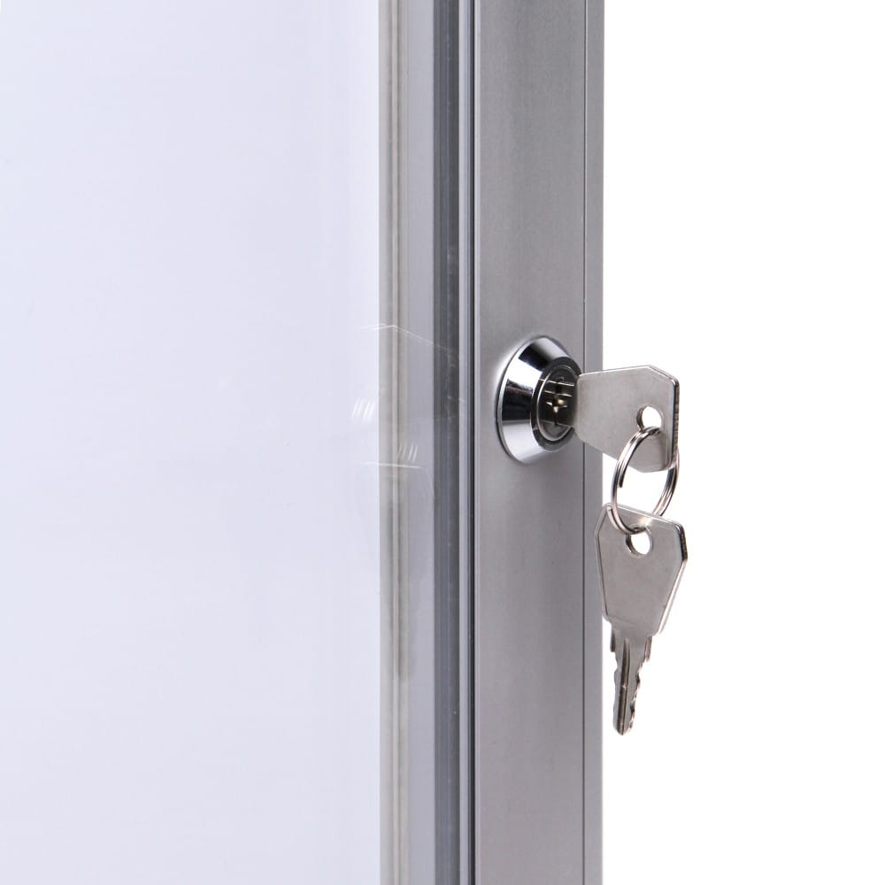 SCS 4xA4 Magnetic Display Case 44x61 cm Closed with a Key for Indoor Use, Indoor and Outdoor Display Cabinet, Advertising Display Case, Information Display Case, Notice Board, Information Board