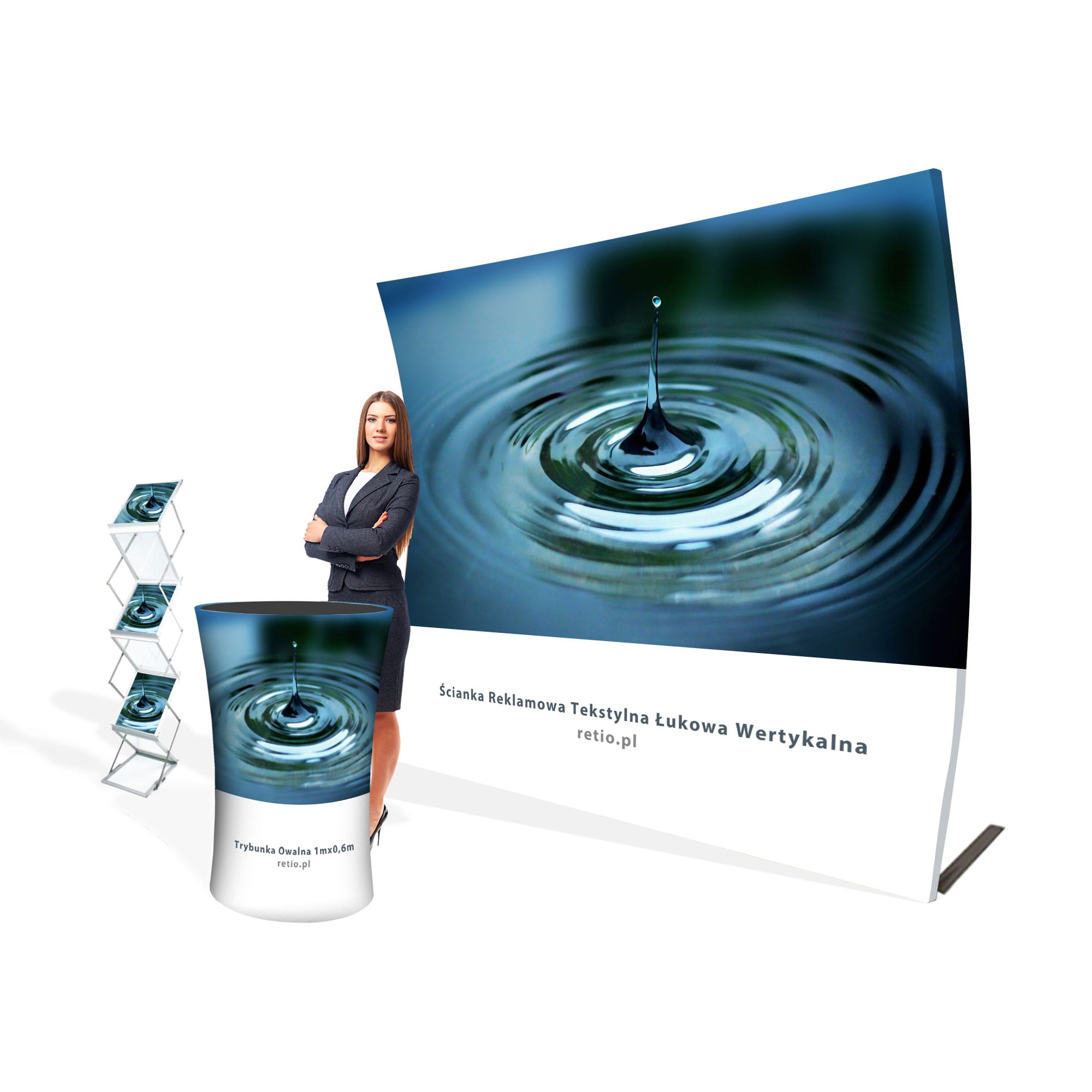Liquid promotional kit - Wall + Counter + Stand