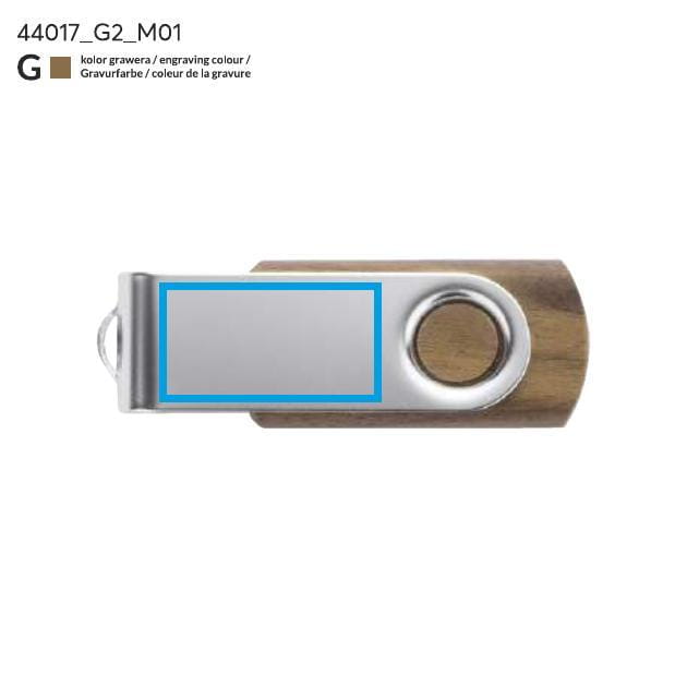 USB kľúč TWISTER WALNUT 16 GB hnedý