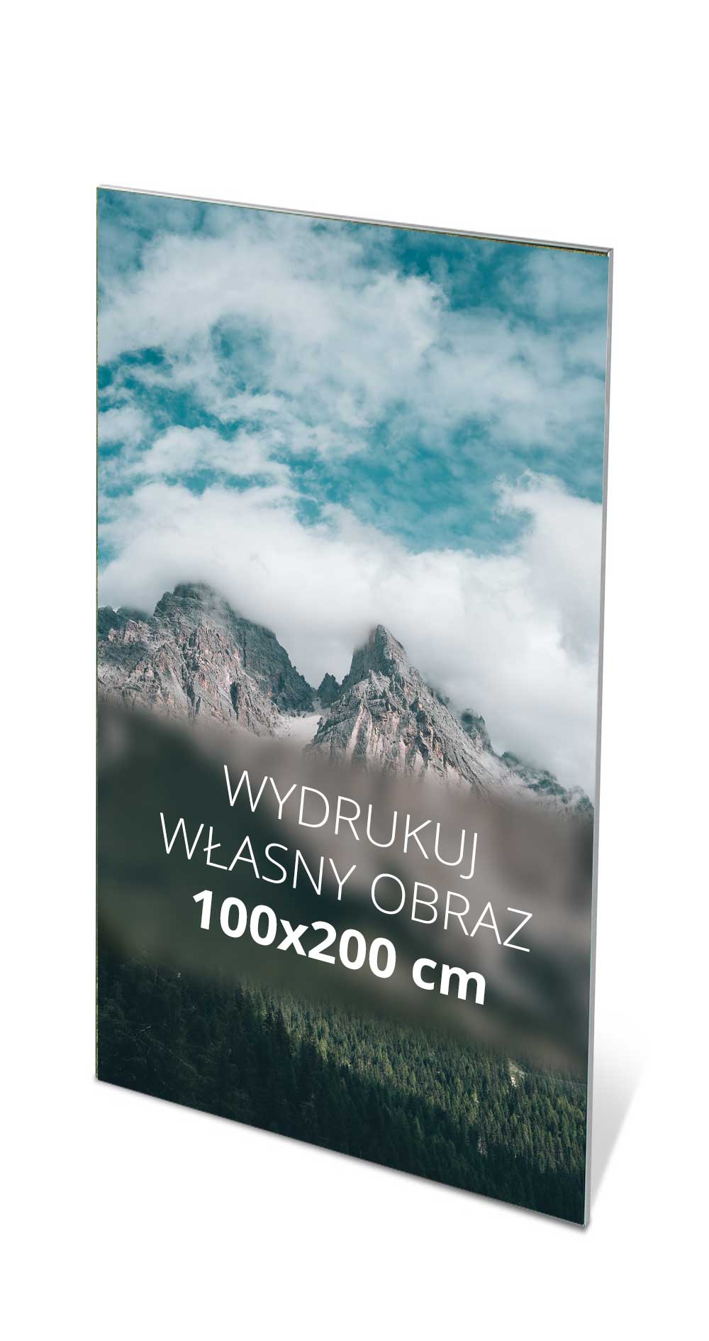 Obraz tekstylny ścienny 100 x 200 w ramie aluminiowej, łatwa wymiana wydruku