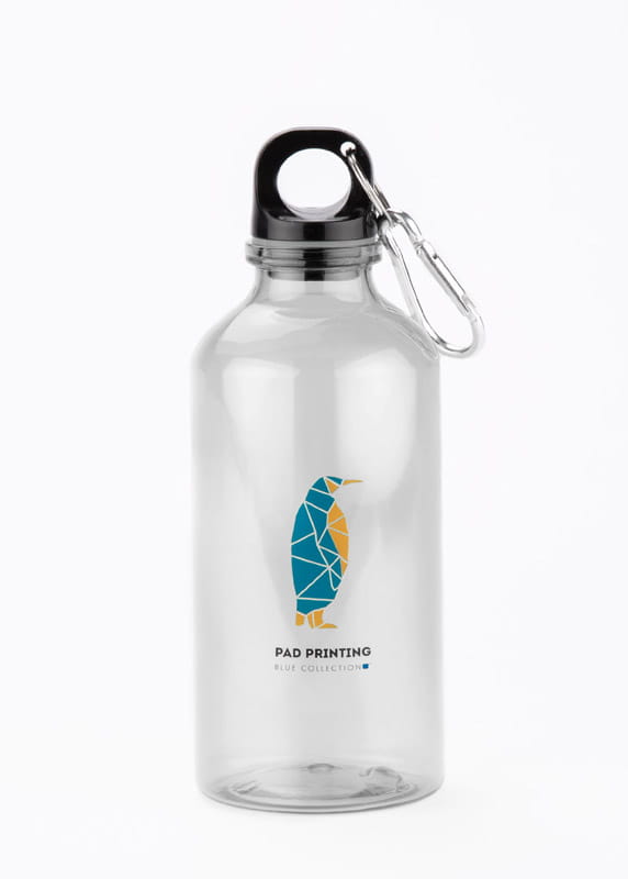 Butelka rPET TINKA 400 ml przezroczysty z logo