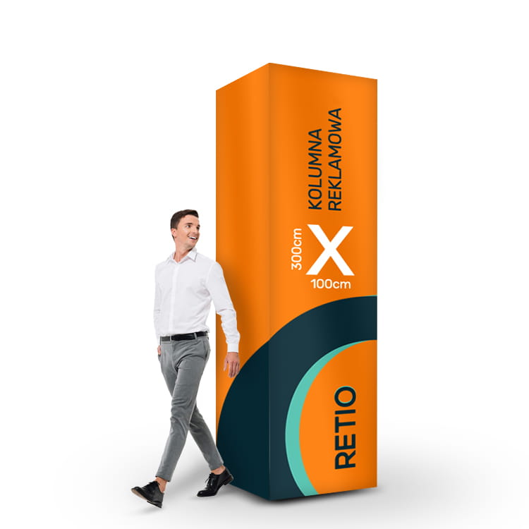 Kolumna reklamowa M 300 x 100 cm z nadrukiem