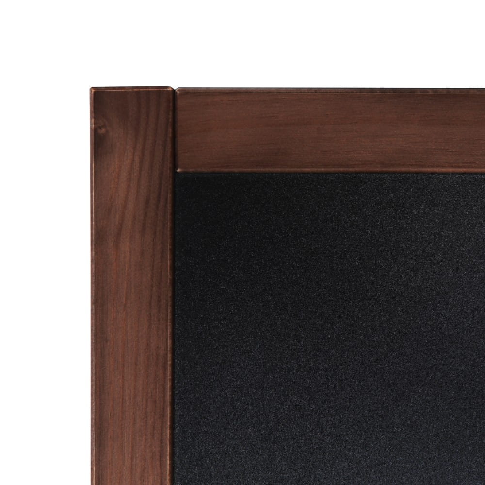 NATURE Classic Chalkboard  Dark brown 60 x 80 cm, Wooden Chalkboard with a Black Surface for Writing with Chalk Markers