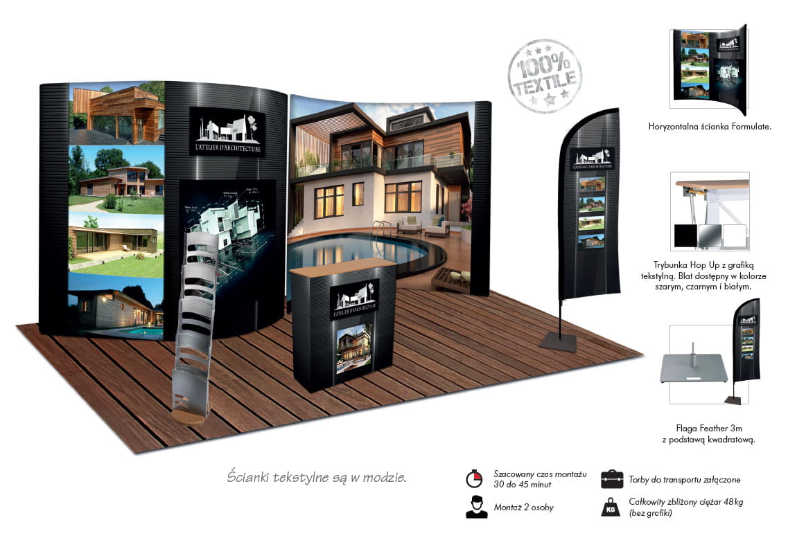 Architecture exhibition set 18m2