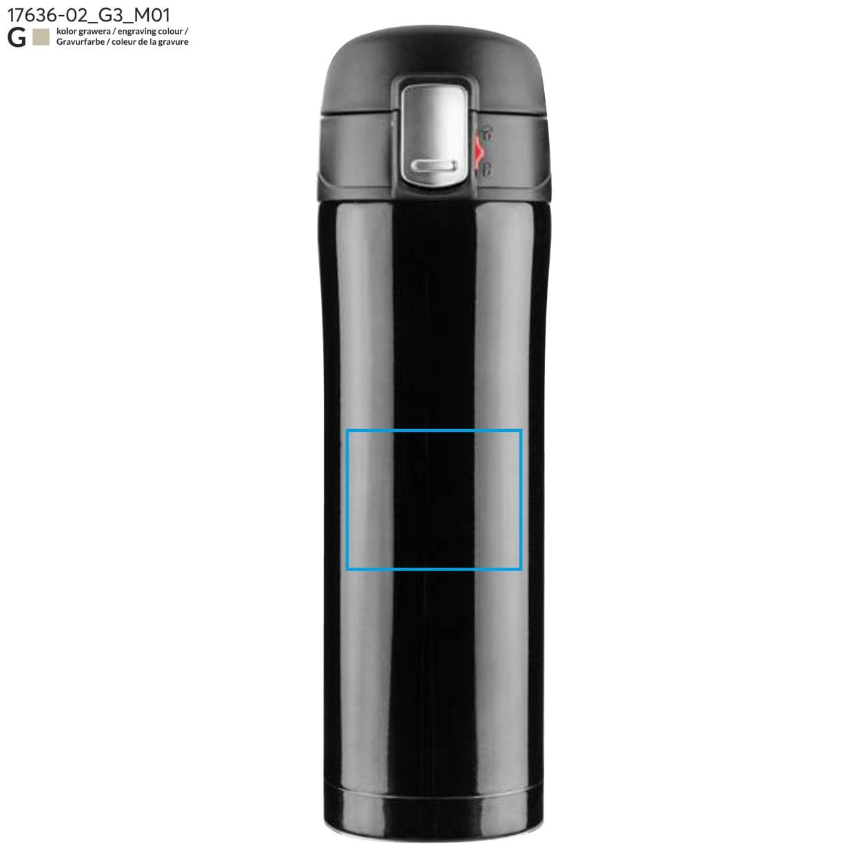 Kubek termiczny LOCK 440 ml czarny