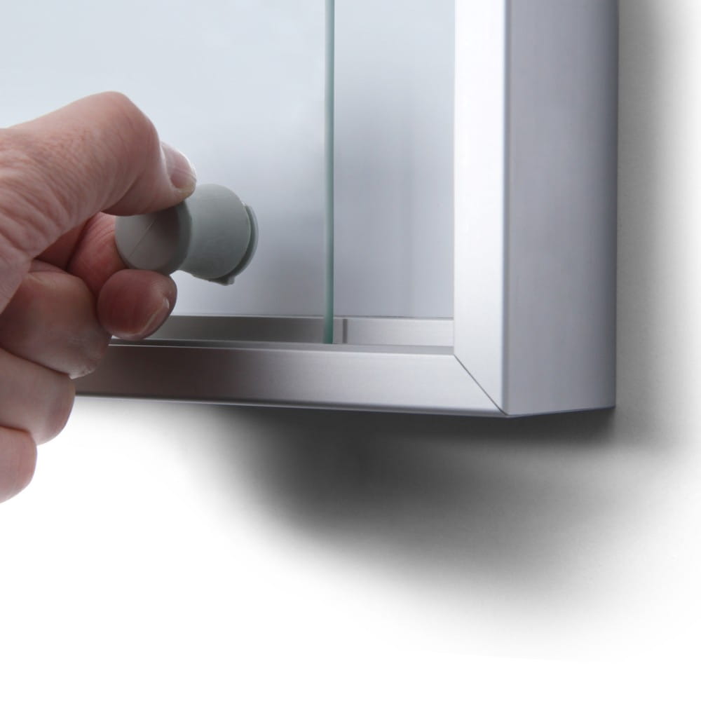 SLIM 24xA4 Magnetic Display Case 175x92 cm with Sliding Doors, Locked with a Key for Internal Use, Internal Display, Advertising Display, Information Display, Notice Board, Information Board