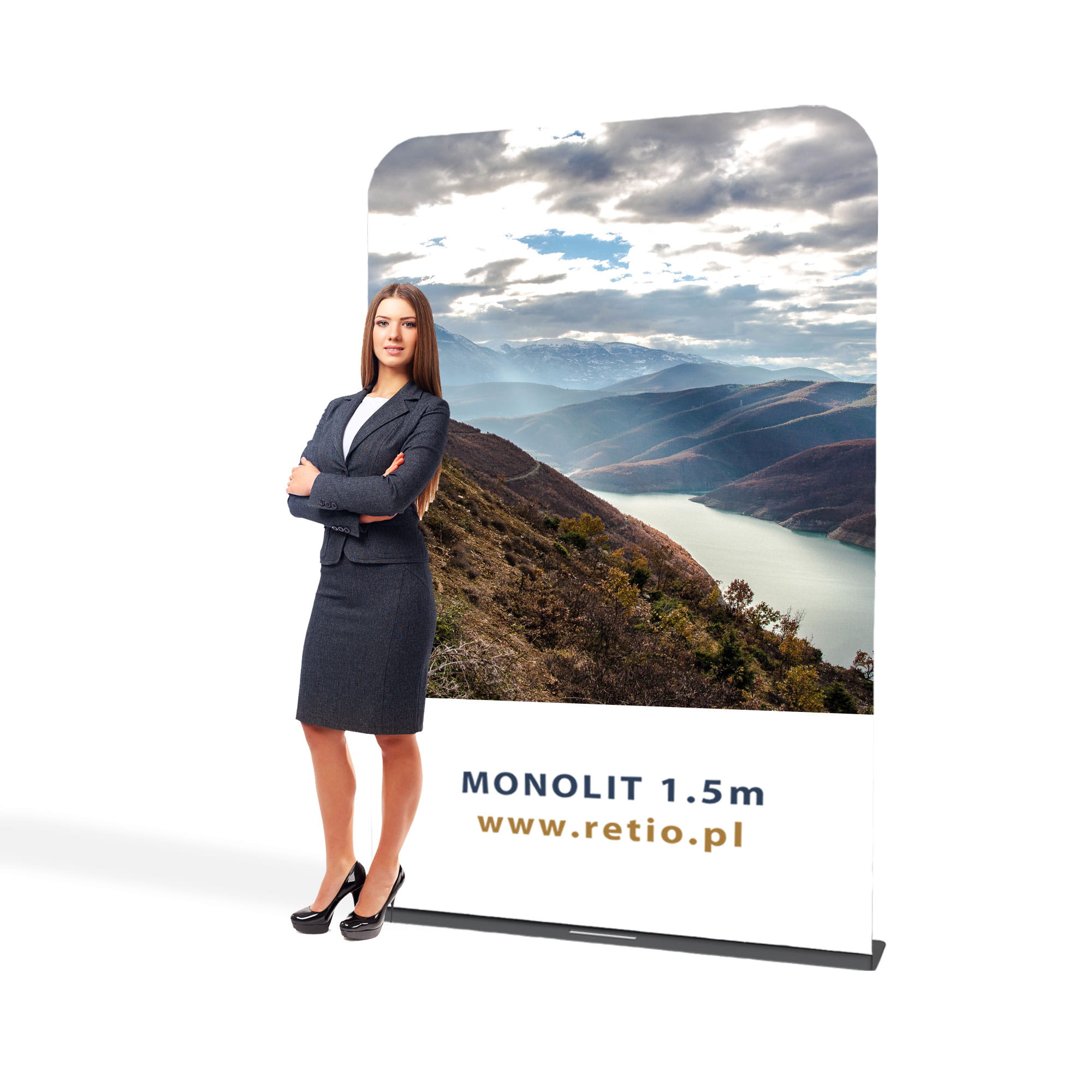 Monolith fabric stand 1,5 x 2,3 m with a single-sided printout