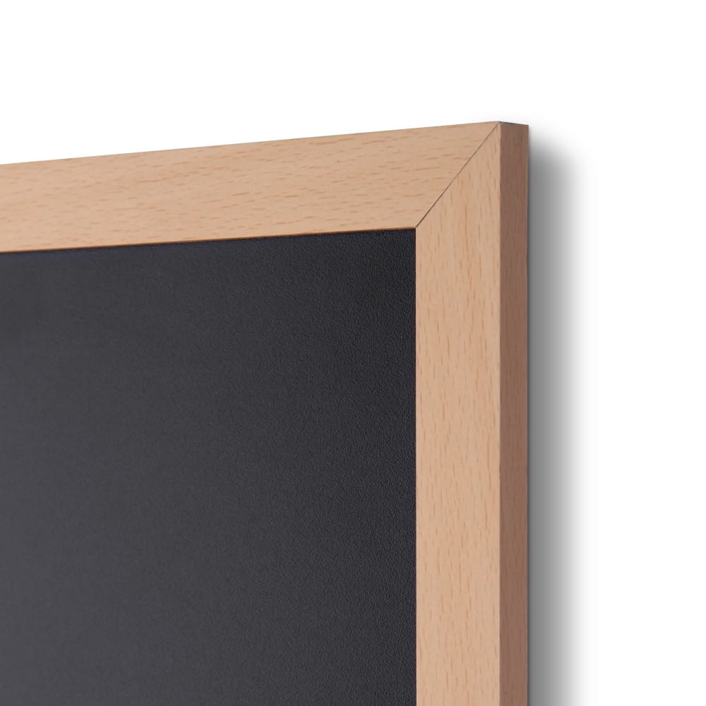 NATURE Economy Chalkboard Light Brown 50 x 80 cm Wooden Board with a Black Surface for Writing with Chalk Markers
