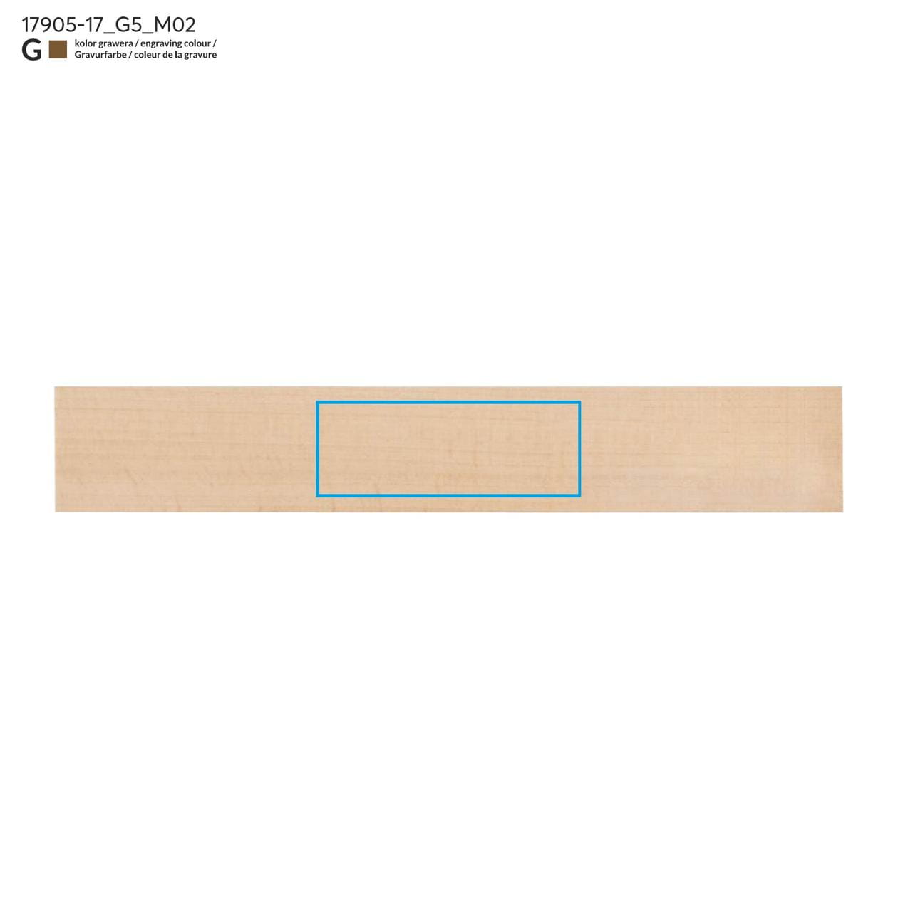 Linijka drewniana 20 cm DALJO beżowy (naturalny)