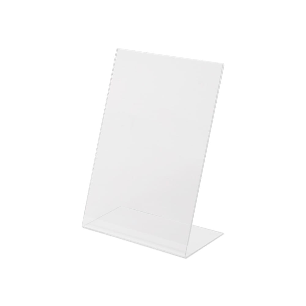 Acrylic L-Shaped Poster Stand In Portrait Orientation A5 (148 x 210 mm)