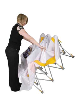 Straight Hop-Up Stand 3 x 2,3 m with a single-sided printout