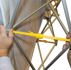 Straight Hop-Up Stand 1,5 x 2,3 m with a single-sided printout