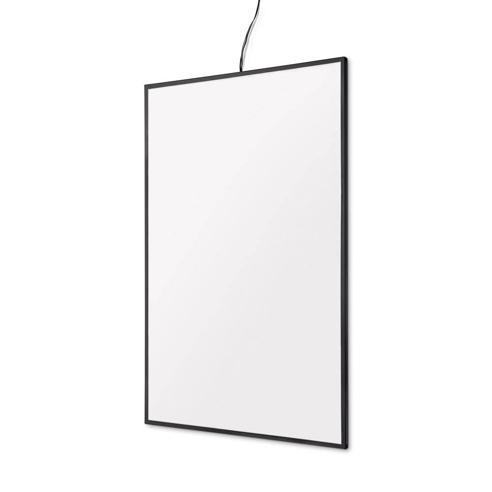 Podświetlana ramka LED A3 (29,7 x 42 cm) aluminiowa czarna z zaokrąglonym narożnikiem rama ramka plakatowa wsuwana ścienna na plakat na zdjęcia profil 5 mm