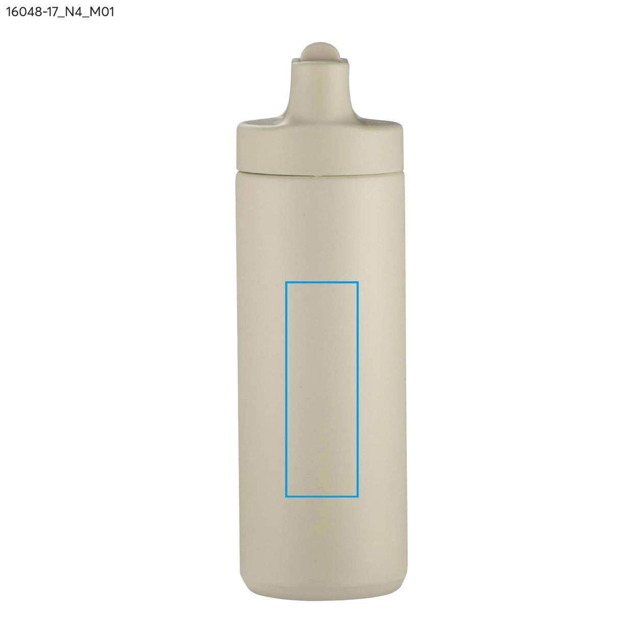 Bidon termiczny VELORA 500 ml beżowy (naturalny) z logo