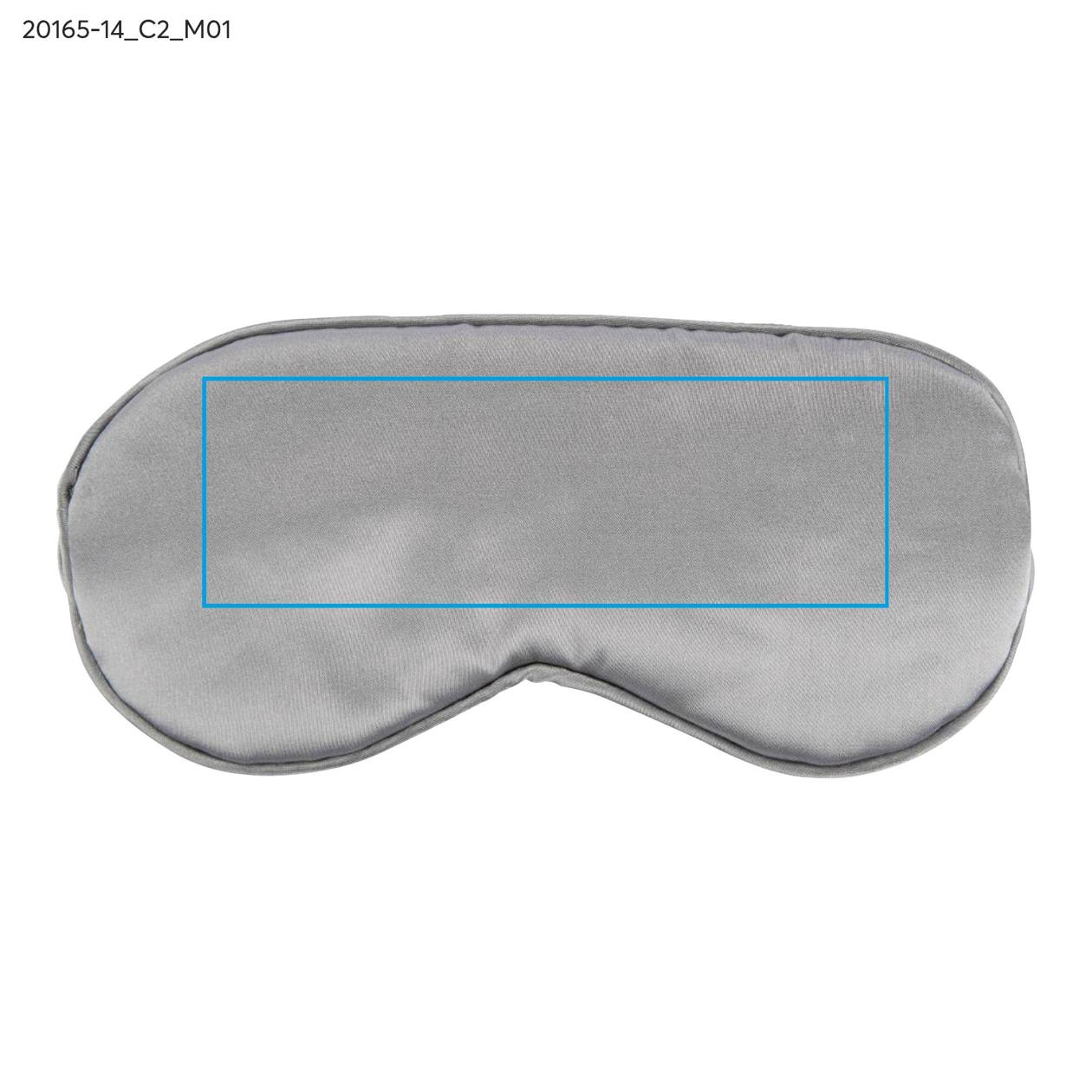 Opaska na oczy do spania VELURO popielaty (szary) z logo