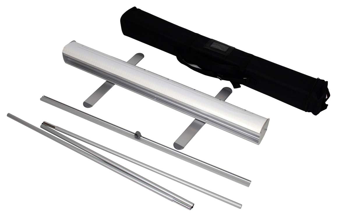 Mosquito Roll-up 80 x 200 cm Advertising stand like a Banner stand rolled up with a printout