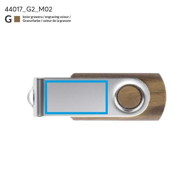 USB kľúč TWISTER WALNUT 16 GB hnedý