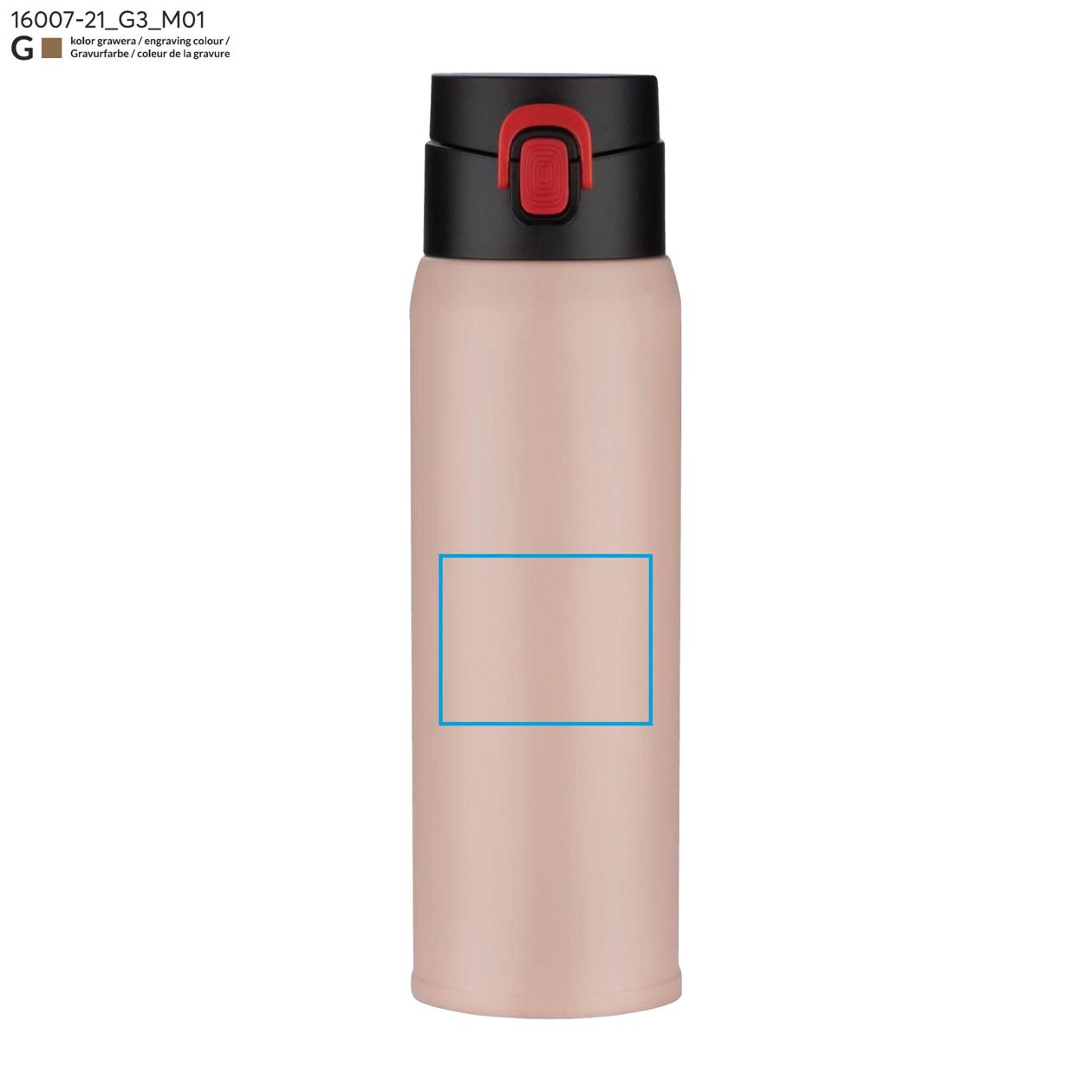Kubek termiczny FADE 420 ml różowy