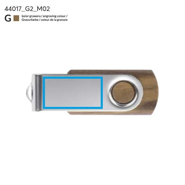 USB kľúč TWISTER WALNUT 16 GB hnedý