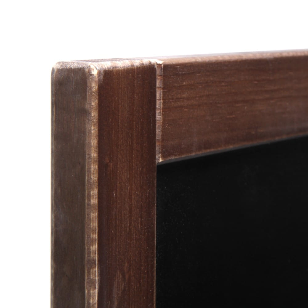 NATURE Classic Chalkboard  Dark brown 60 x 80 cm, Wooden Chalkboard with a Black Surface for Writing with Chalk Markers