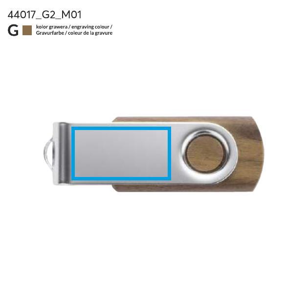 USB kľúč TWISTER WALNUT 16 GB hnedý