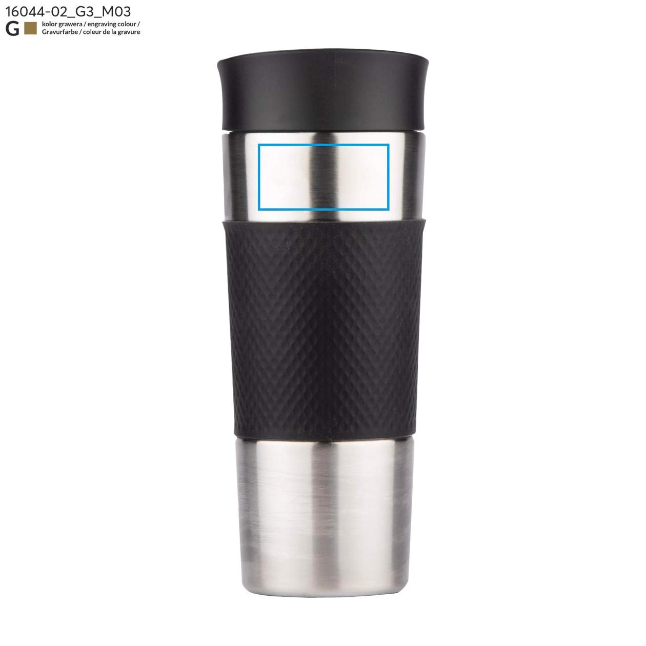 Kubek termiczny RONDE 420 ml czarny