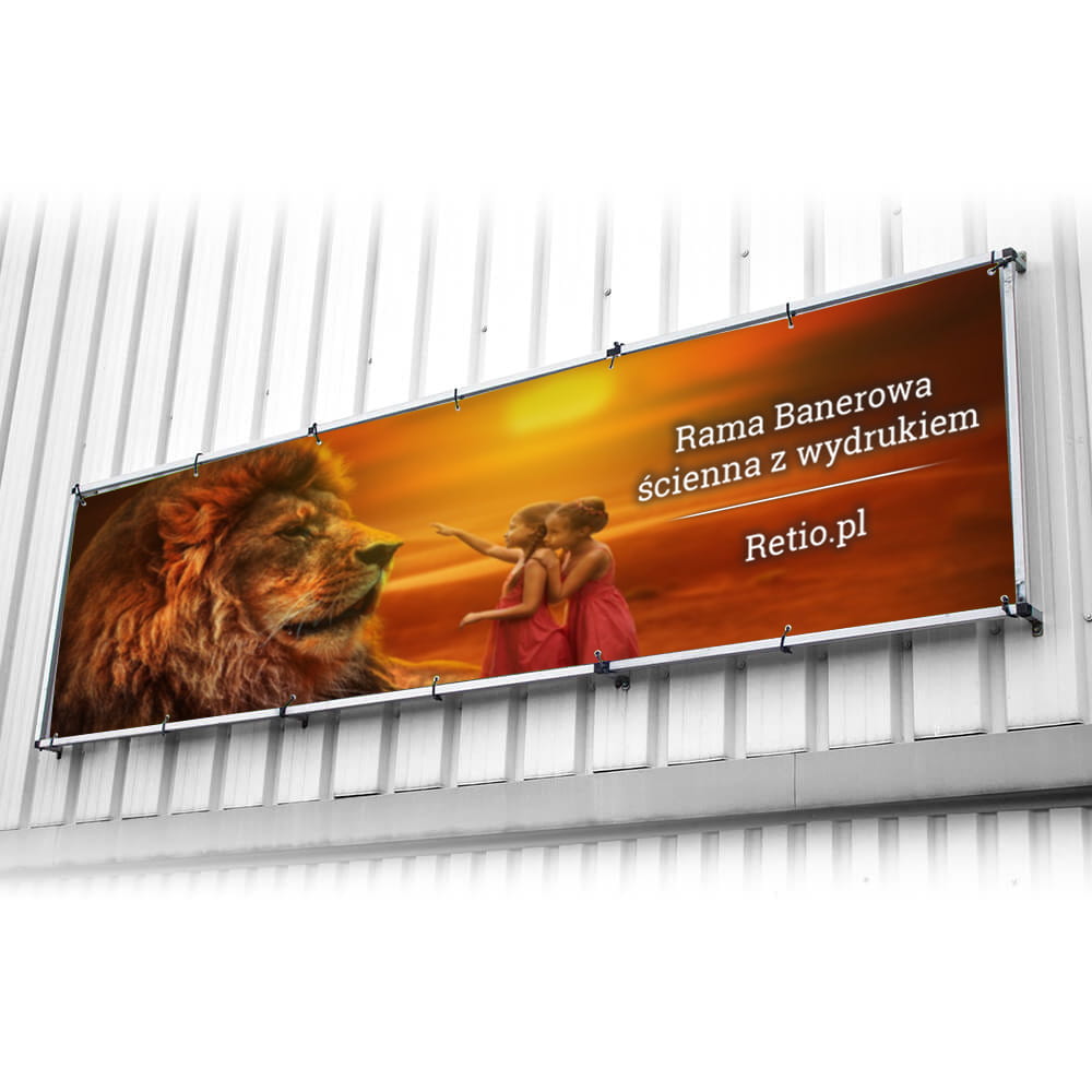 Wall Banner Frame 1250x1250 mm with a print