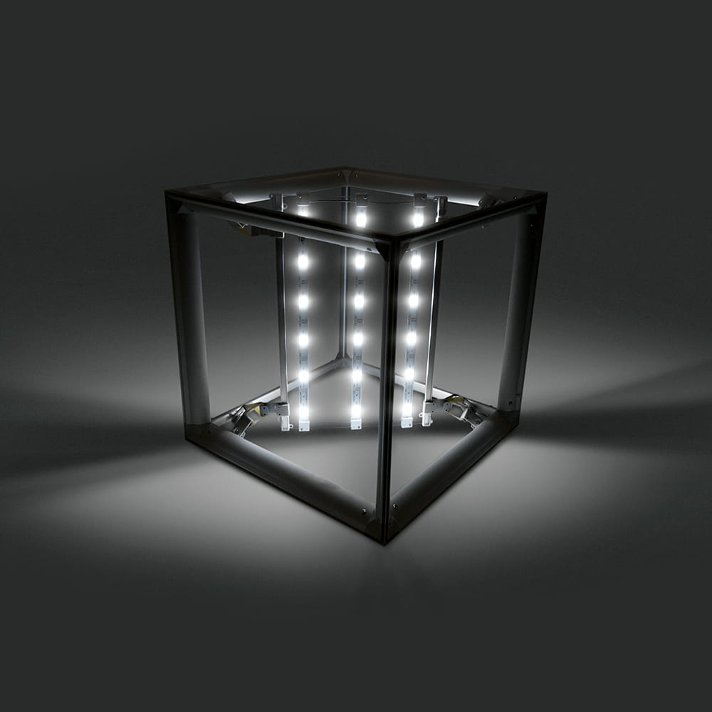 Kostka reklamowa tekstylna LED 50 x 50 cm z nadrukiem