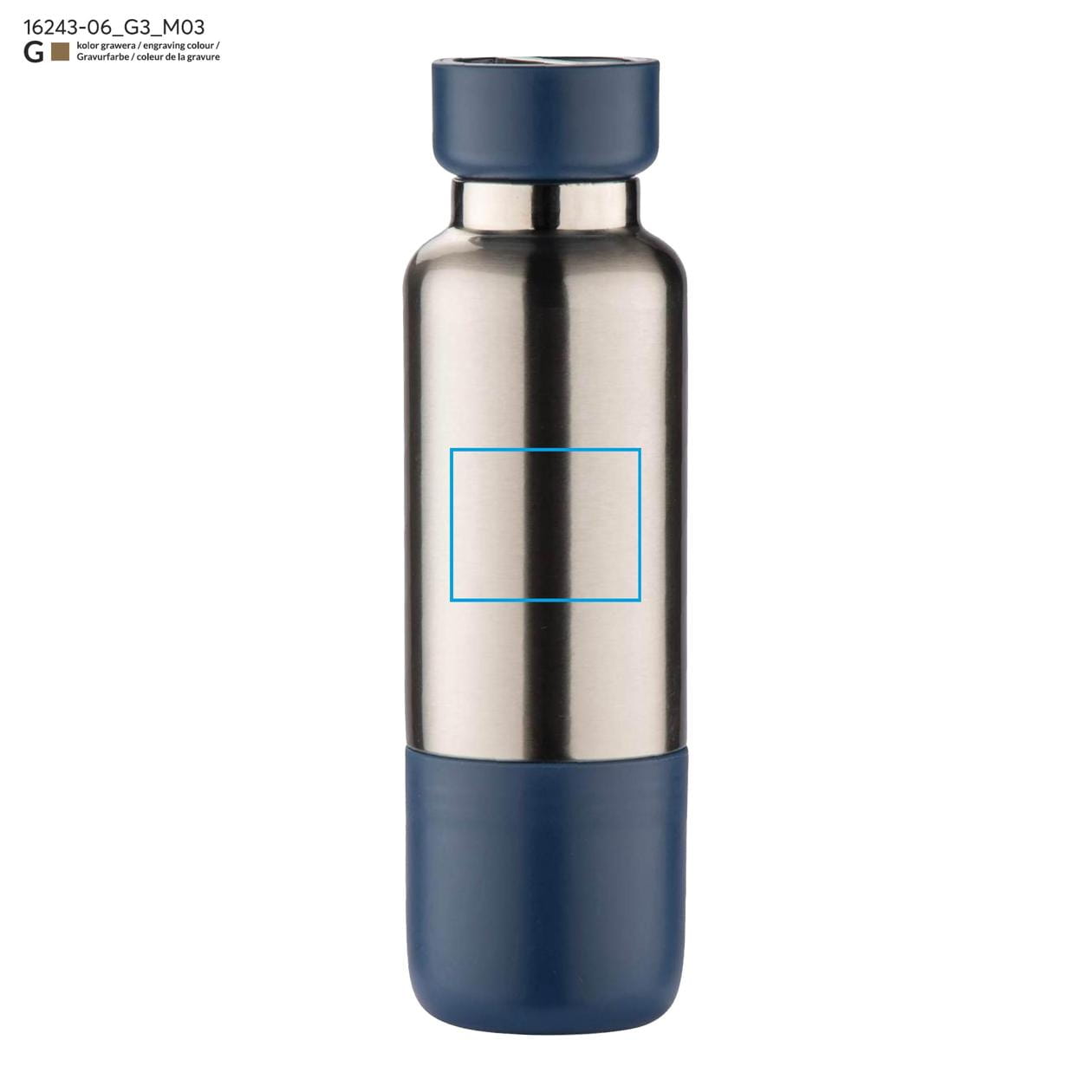 Butelka termiczna ze smyczką RON 500 ml granatowy
