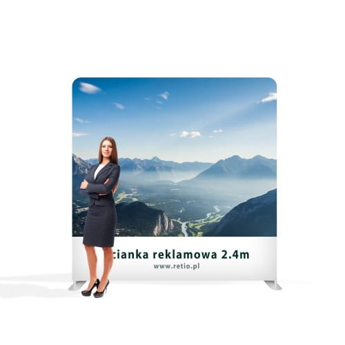 One-sided Printout for Straight Fabric Advertising Wall 2,4 x 2,4m