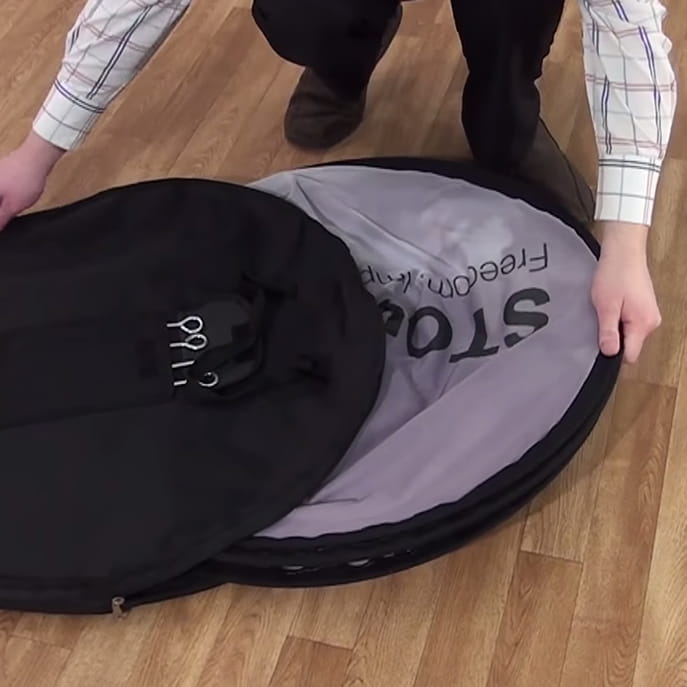 Stowaway fabric stand