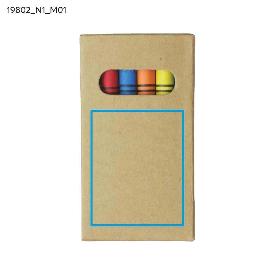 Kredki świecowe 6 szt. PICTA beżowy (naturalny)