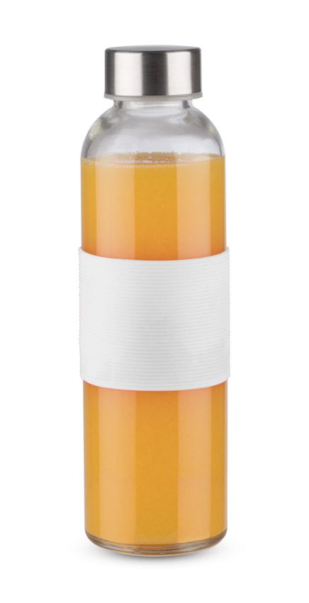 Butelka szklana GLASSI 510 ml biały z logo